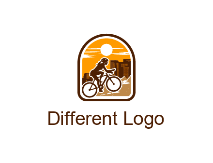 mountain biking logo