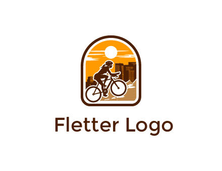 mountain biking logo