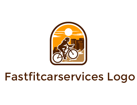 mountain biking logo