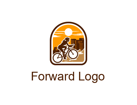 mountain biking logo