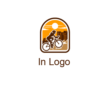mountain biking logo