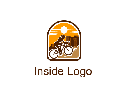 mountain biking logo