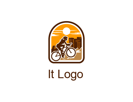 mountain biking logo