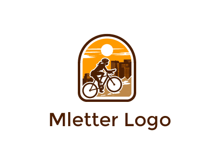 mountain biking logo