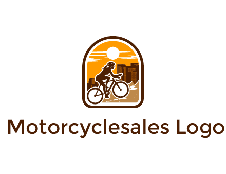 mountain biking logo