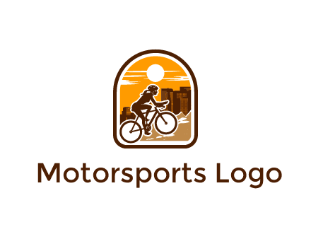 mountain biking logo