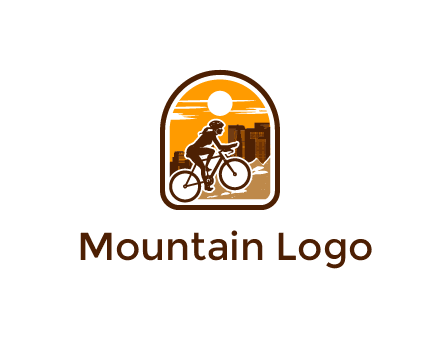 mountain biking logo