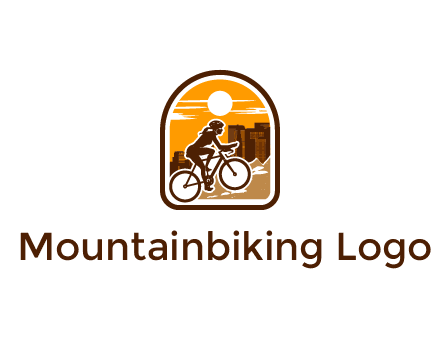 mountain biking logo