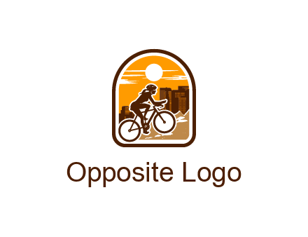 mountain biking logo
