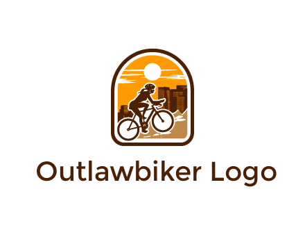 mountain biking logo