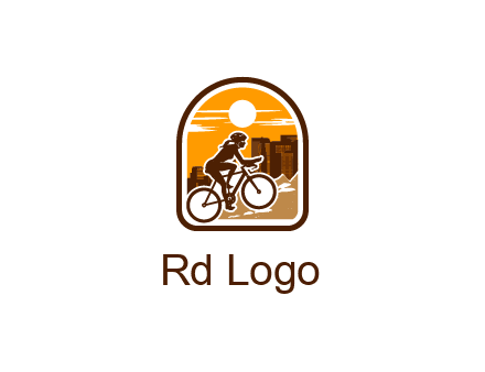 mountain biking logo