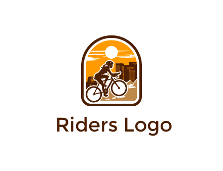 mountain biking logo