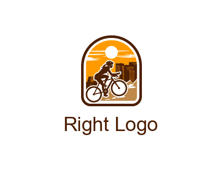 mountain biking logo