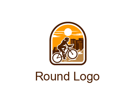 mountain biking logo