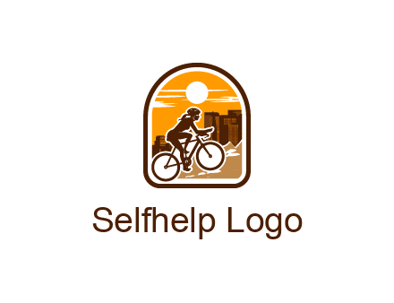 mountain biking logo