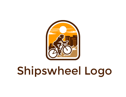 mountain biking logo
