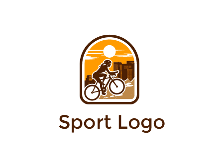 mountain biking logo