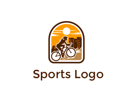 mountain biking logo