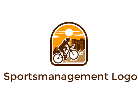 mountain biking logo