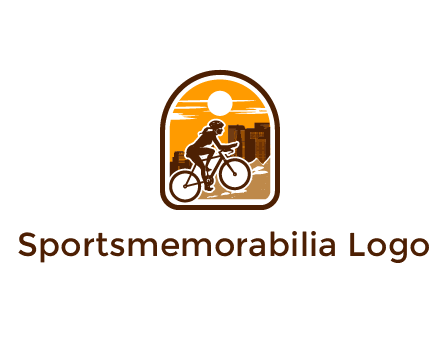 mountain biking logo