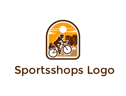 mountain biking logo