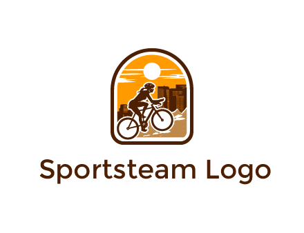 mountain biking logo