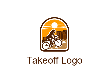 mountain biking logo