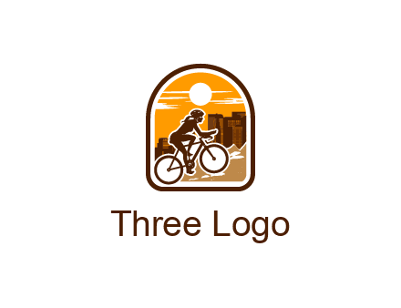 mountain biking logo