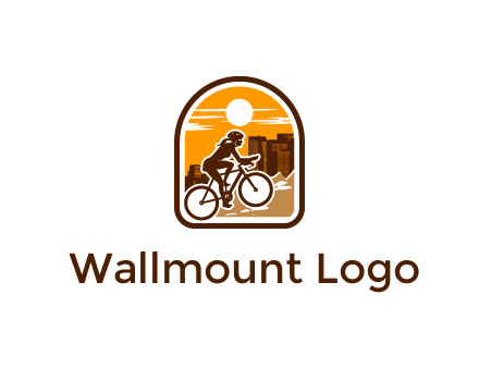 mountain biking logo