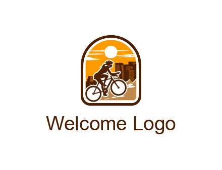 mountain biking logo
