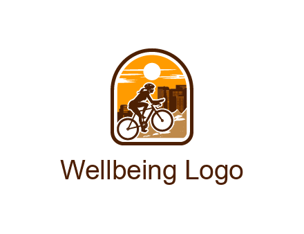 mountain biking logo