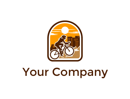 mountain biking logo