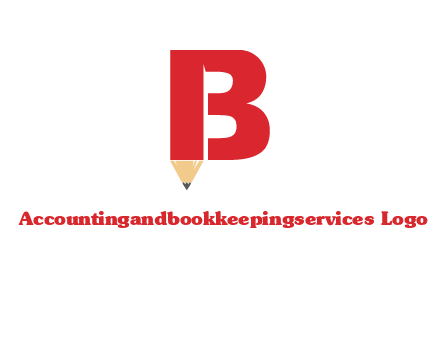 pencil incorporated with letter B logo