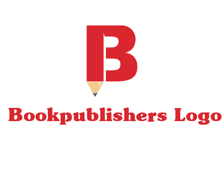 pencil incorporated with letter B logo