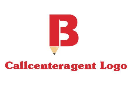 pencil incorporated with letter B logo