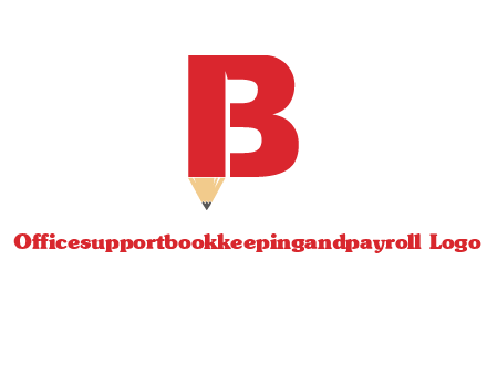 pencil incorporated with letter B logo