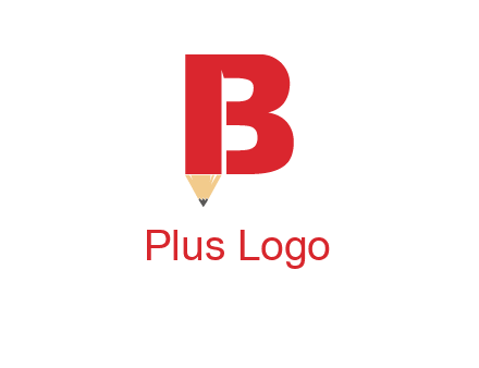 pencil incorporated with letter B logo