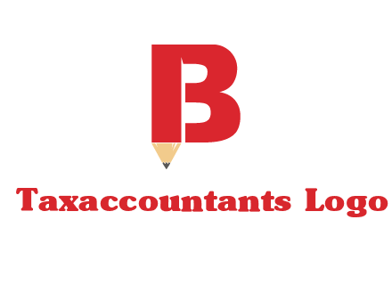 pencil incorporated with letter B logo