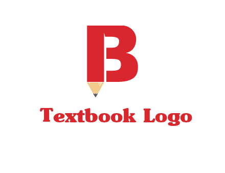 pencil incorporated with letter B logo
