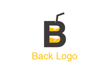 juice with straw inside letter B logo