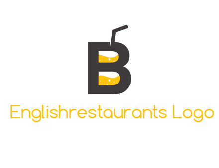 juice with straw inside letter B logo