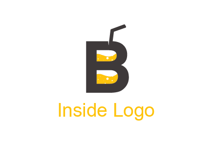juice with straw inside letter B logo
