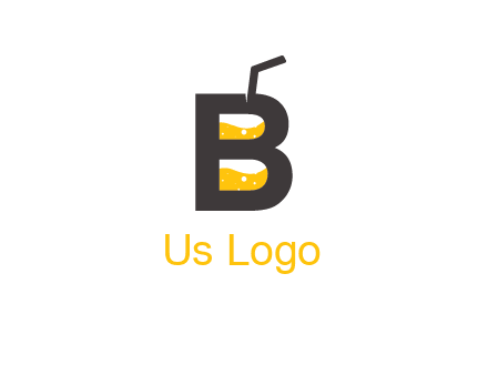 juice with straw inside letter B logo