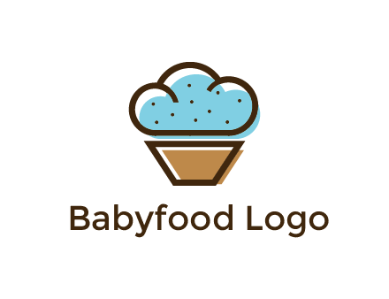 cupcake icon with cloud shaped frosting