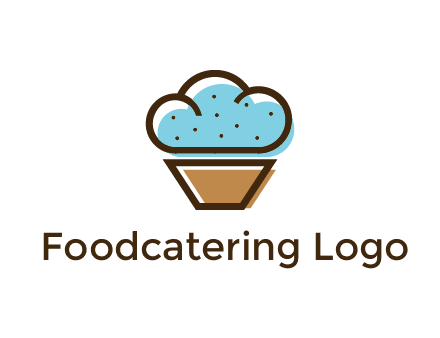 cupcake icon with cloud shaped frosting