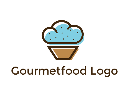 cupcake icon with cloud shaped frosting