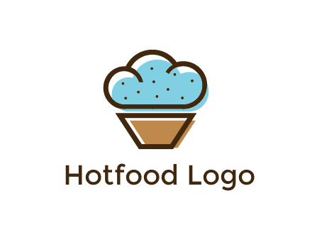 cupcake icon with cloud shaped frosting