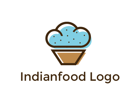 cupcake icon with cloud shaped frosting