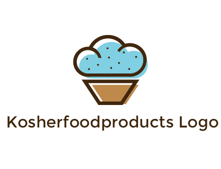 cupcake icon with cloud shaped frosting