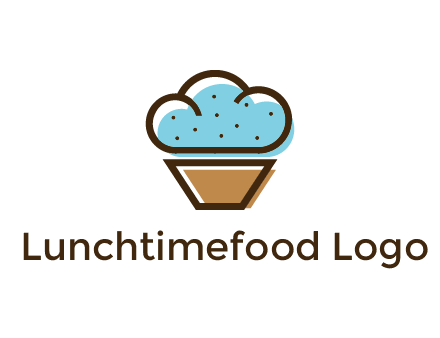 cupcake icon with cloud shaped frosting